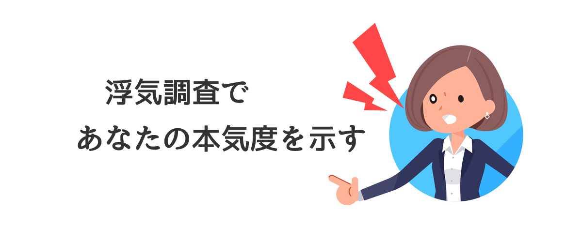 浮気調査であなたの本気度を示す