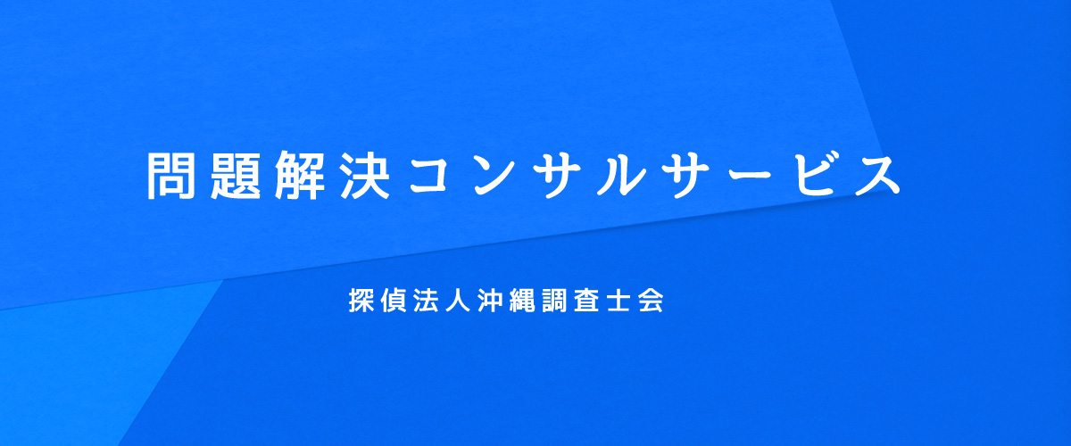 問題解決コンサルサービス（探偵法人沖縄）