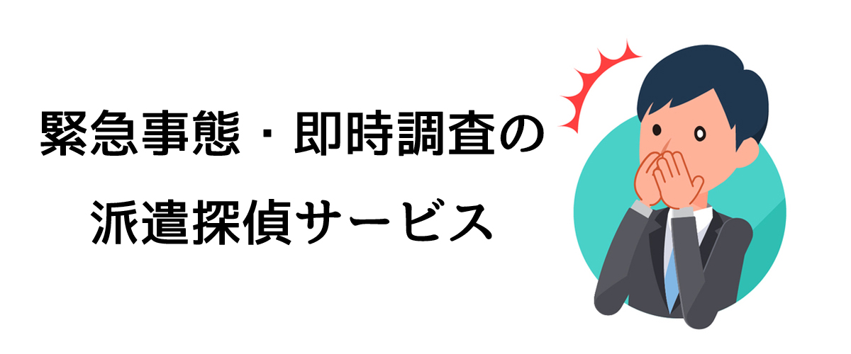 緊急事態・即時調査の派遣探偵サービス