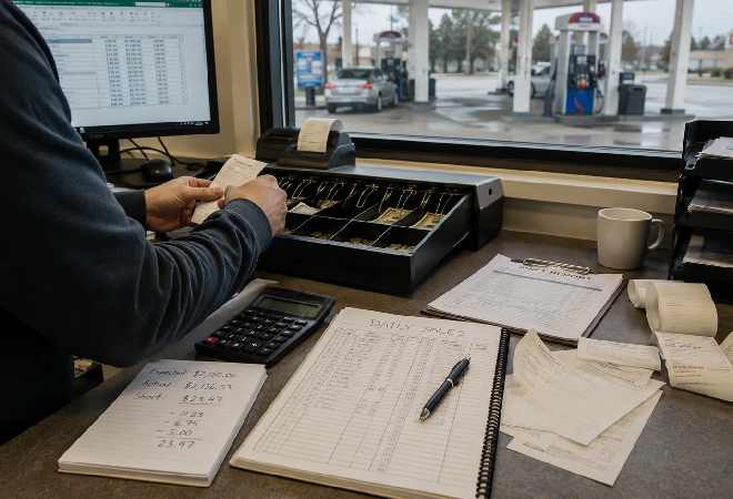 ガソリンスタンドでの売上金・現金ズレに内部不正の実態を調べたい経営者へ。