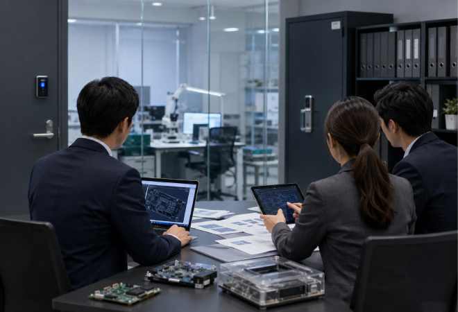 競合のスパイ行為から電子機器の開発情報と事業戦略を守りたい経営者の方へ。