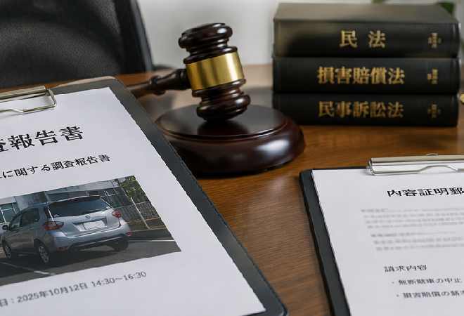 会社敷地・施設周辺の無断駐車トラブルにおける弁護士連携調査の回答。