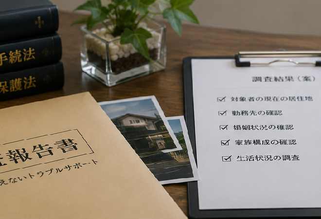 誰にも言えないトラブルサポートにおける探偵の回答。