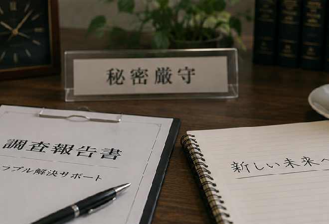 誰にも言えないトラブル解決サポートにおける探偵の回答。