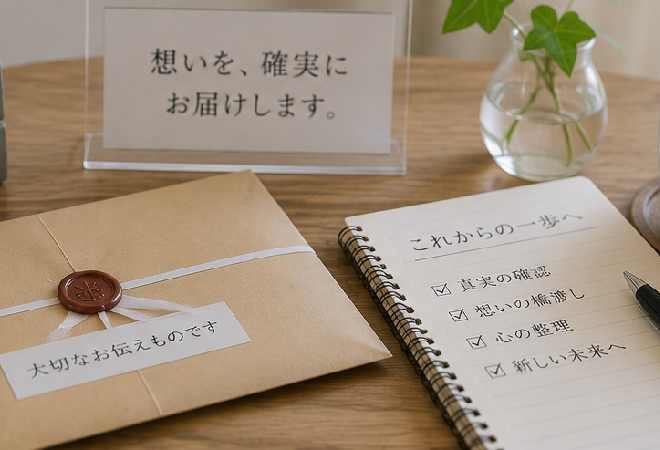 メッセンジャー(伝え人)サポートにおける探偵の回答。