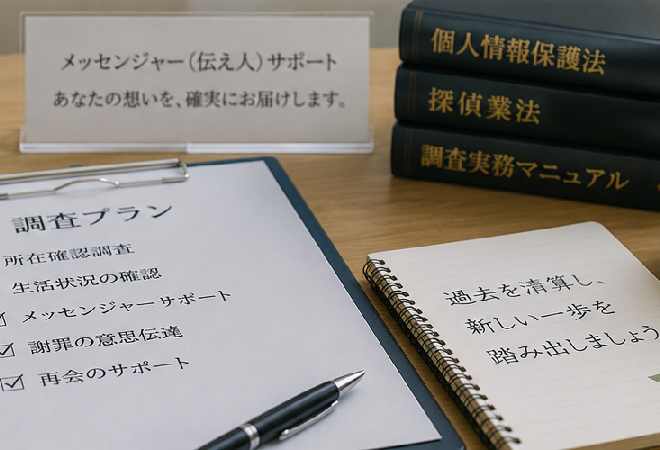 メッセンジャー（伝え人）サポートにおける探偵の回答。